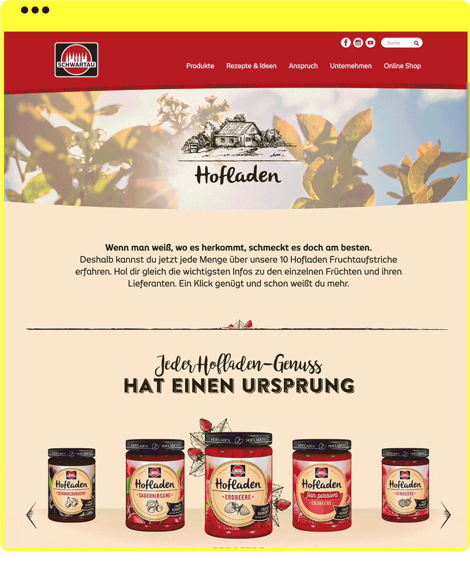Website Mockup of Schwartau Hofladen